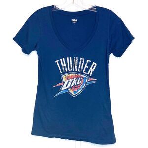NBA OKC Thunder V Neck T Shirt